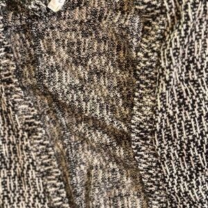 Women’s Sweater Shawl - Black and White - M/L Woman’s Open Cardigan